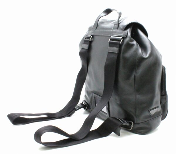 31780470 1 Prada Soft Calf Backpack Rucksack Leather Black