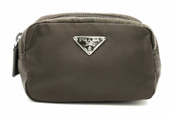 31781219 Prada Nylon Multi Pouch Accessory Case Brown