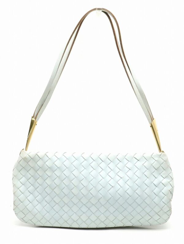 31781405 Bottega Veneta Intrecciato Leather Handbag Light Blue