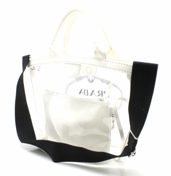 31781681 1 Prada Plex Fabric 2WAY Tote Bag Clear White Black