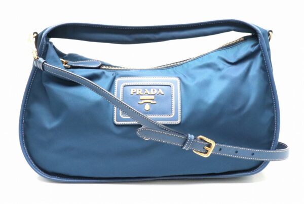 31781782 Prada 2WAY Shoulder Bag Leather Blue