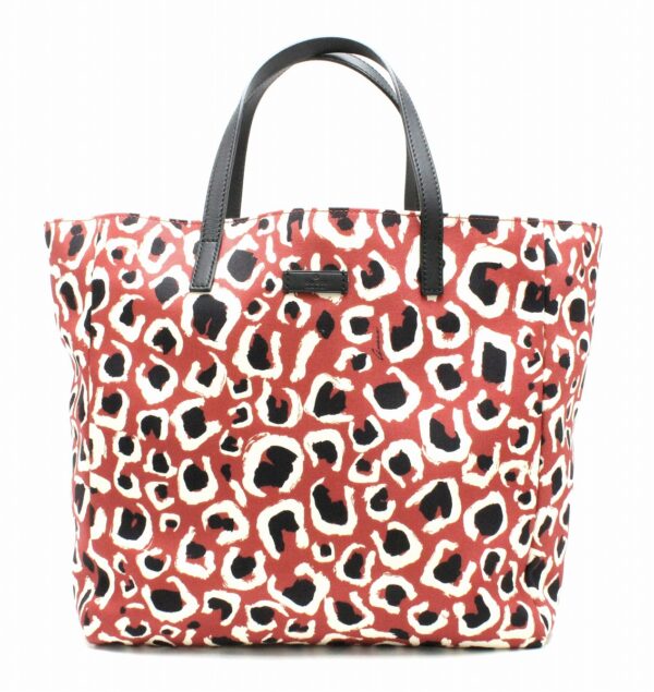 31781956 Gucci Leopard Print Leather Handbag Red