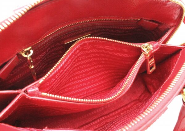 31790145 4 Prada Saffiano 2WAY Shoulder Bag Leather Red