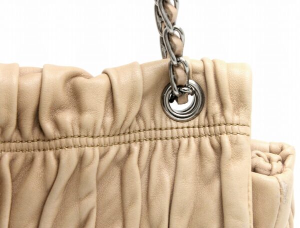 31790235 5 Prada Nappa Gaufre Chain Shoulder Bag Beige