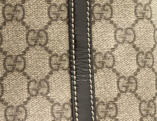 31791060 7 Gucci GG Supreme Shoulder Bag Patent Khaki Brown