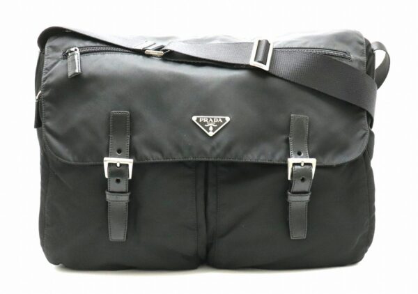 31791338 Prada Tessuto Messenger Bag Nylon Black