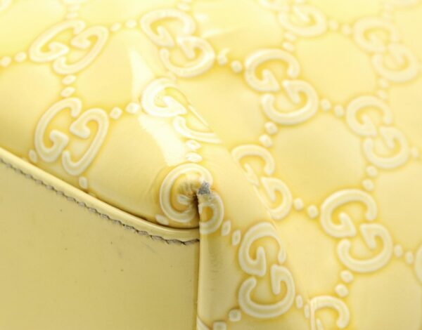 31791361 2 Gucci Abbey Tote Shoulder Bag Patent Leather Yellow