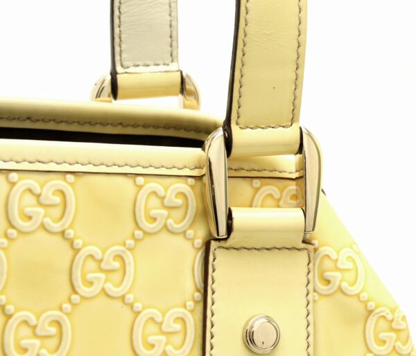 31791361 6 Gucci Abbey Tote Shoulder Bag Patent Leather Yellow