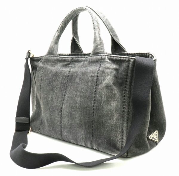 31791415 1 Prada Canapa 2WAY Tote Bag Denim Black