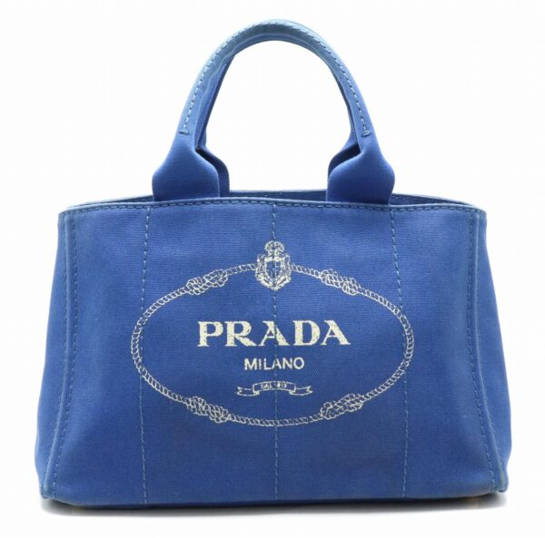 31791587 Prada Canapa Tote Bag Denim Blue