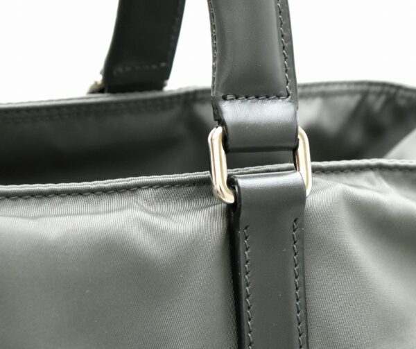 31791823 6 Prada Nylon Tote Bag Leather Gray