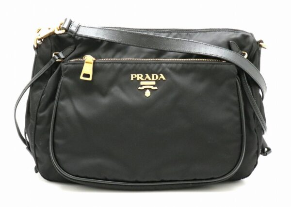 31791931 Prada Nylon 2WAY Crossbody Bag Black