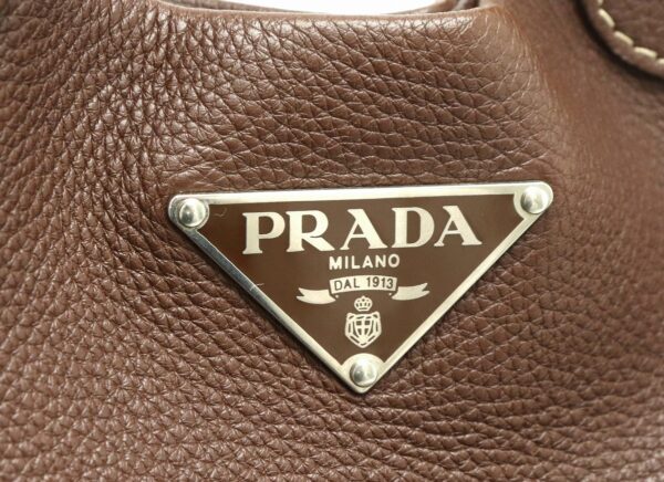 31791971 7 Prada Handbag Shoulder Leather Brown