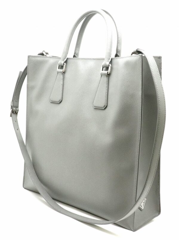 31800484 1 Prada Saffiano Tote Bag Saffiano Leather Gray Mercurio