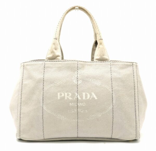 31800498 Prada Canapa Tote Bag Canvas Gray