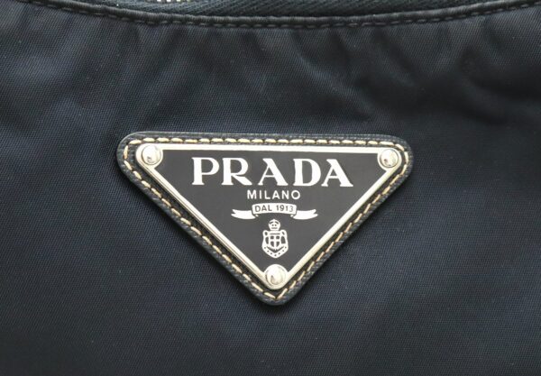 31800520 8 Prada Shoulder Bag Leather Nylon Blue Blue