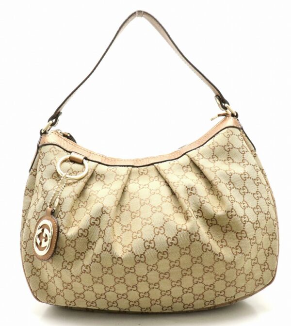 31800556 Gucci GG Sookie Shoulder Bag Metallic Khaki Brown