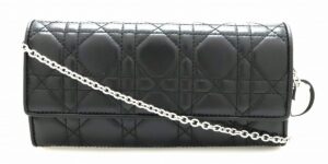 31801207 Christian Dior Dior Honeycomb Shoulder Bag Charcoal Black Brown