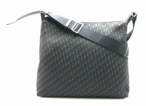 31801226 Christian Dior Mini Trotter Shoulder Bag Leather Black Gray