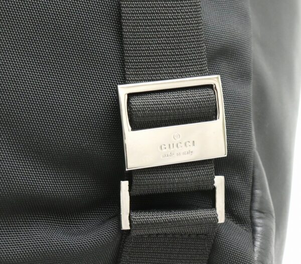 31801464 6 Gucci Techno Backpack Rucksack Nylon Leather Black