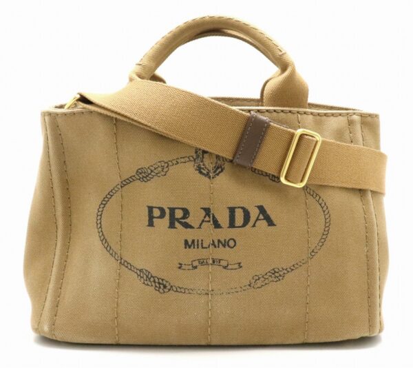 31801483 Prada Canapa Tote Bag Canvas Brown