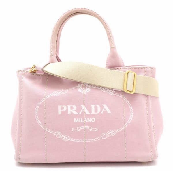 31801530 Prada Canapa Tote Bag Canvas Smoky Pink