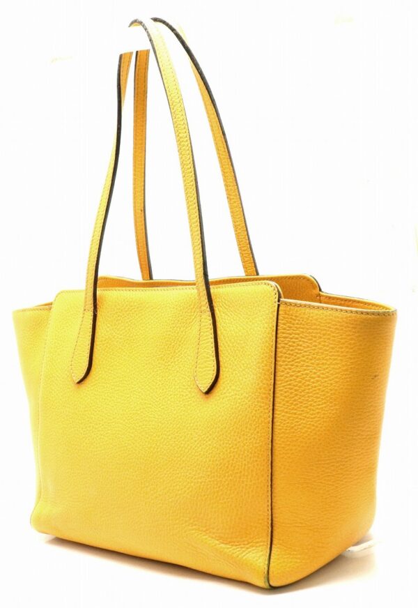 31802033 1 Gucci Swing Tote Bag Shoulder Tote Leather Yellow