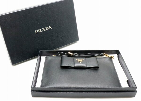 31810429 8 Prada Pouch Saffiano Leather Black