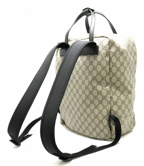 31810451 1 Gucci GG Supreme Sherry Backpack Rucksack Khaki Beige Black