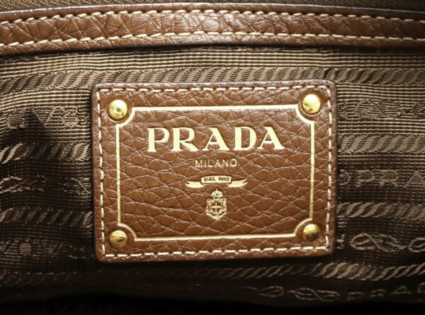 31810463 8 Prada Handbag Nylon Leather Brown