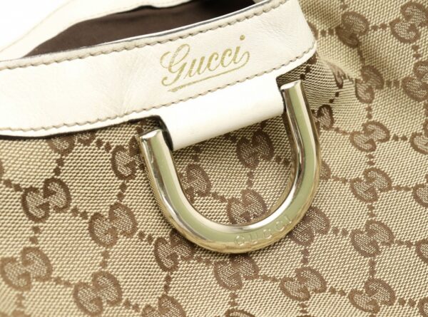 31811130 7 Gucci GG Abbey Shoulder Bag Khaki Beige White