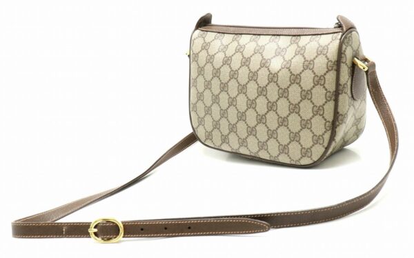 31811137 1 Gucci GG Plus Gucci Sherry Line Shoulder Bag Leather Khaki Beige Brown