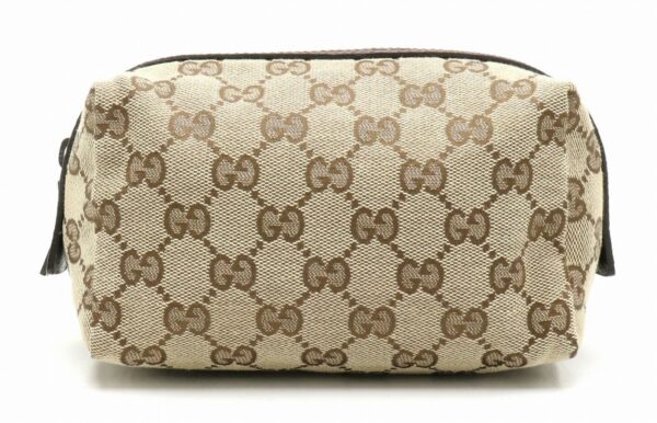 31811213 Gucci GG Pouch Cosmetic Multi Pouch Khaki Beige Brown