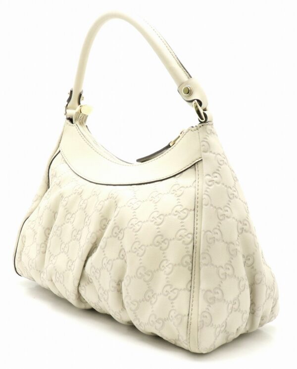 31820301 1 Gucci Guccisima Abbey Line Shoulder Bag One Shoulder Leather Ivory