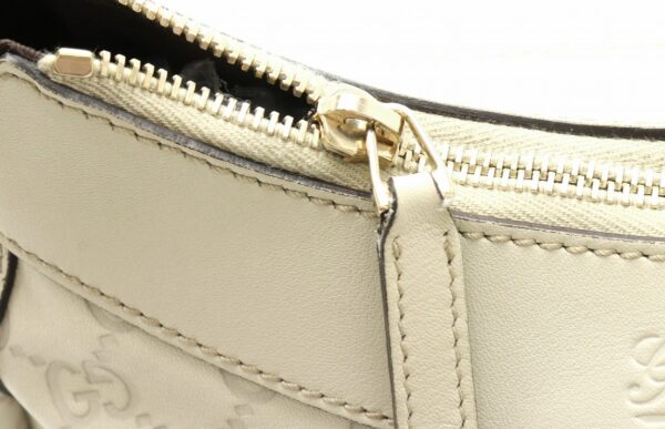 31820301 5 Gucci Guccisima Abbey Line Shoulder Bag One Shoulder Leather Ivory