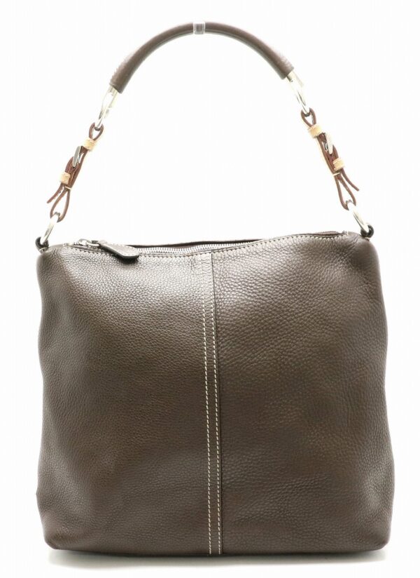 31820348 Prada Shoulder Bag Leather Brown