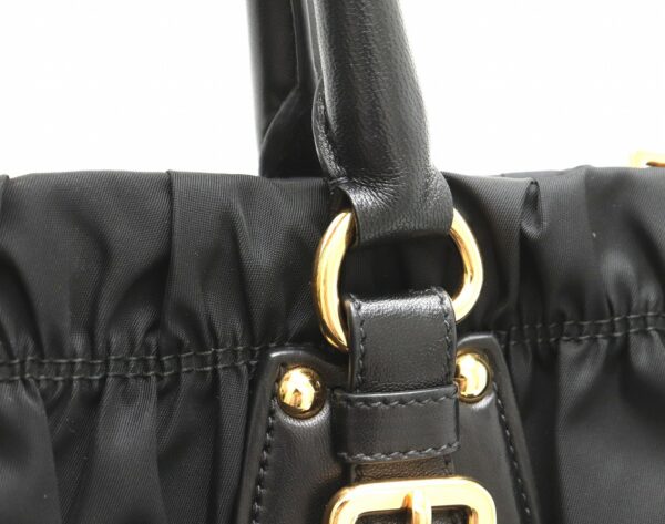 31820373 6 Prada Handbag 2WAY Crossbody Nylon Leather Black