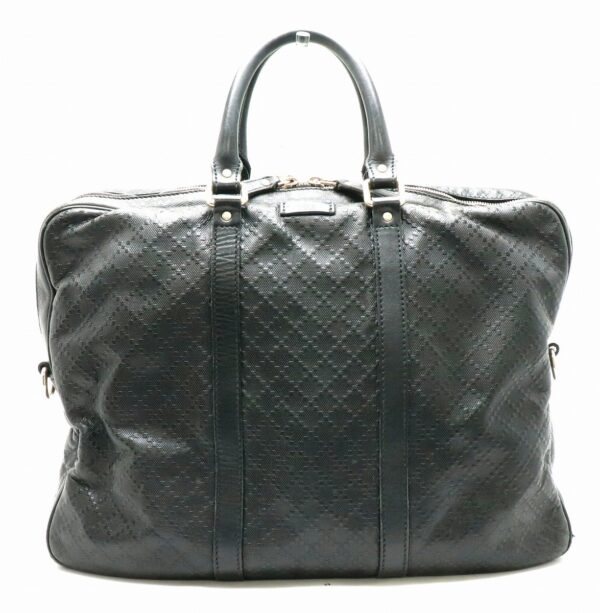 31820663 Gucci Diamante Business Bag Document Bag Briefcase Leather Black