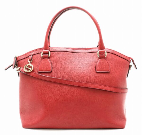 31820721 Gucci Leather Tote Bag Handbag 2WAY Shoulder Bag Red