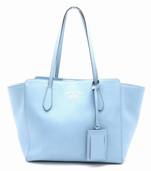 31820874 Gucci Swing Tote Bag Shoulder Bag Tote Leather Sky Blue