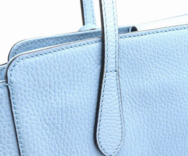 31820874 6 Gucci Swing Tote Bag Shoulder Bag Tote Leather Sky Blue