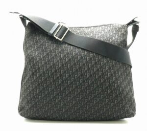 31821277 Prada Nylon Nylon Saffiano Leather Black Shoulder Bag