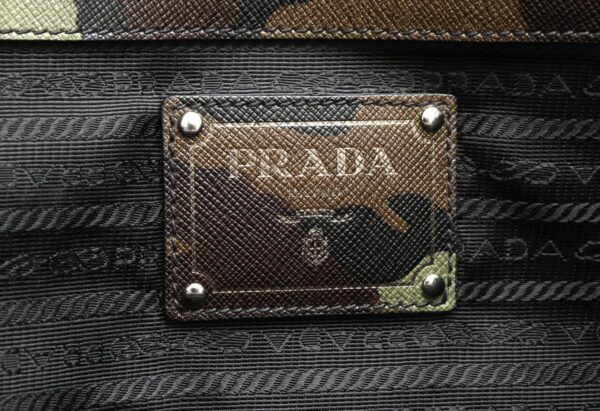 31821872 8 Prada Tote Bag 2WAY Camouflage Leather Green