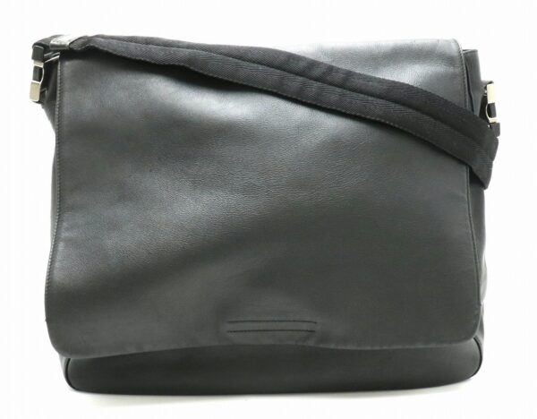 31821926 Prada Shoulder Bag Crossbody Lambskin Leather Black