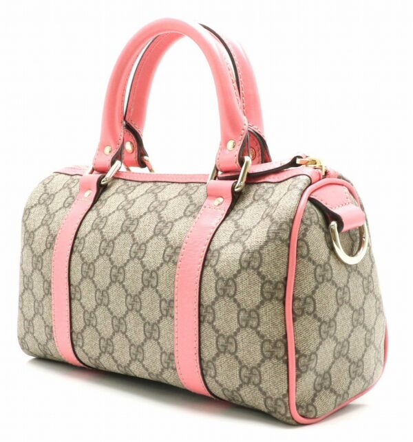 31821973 1 Gucci GG Plus GG Supreme Leather Bag Pink