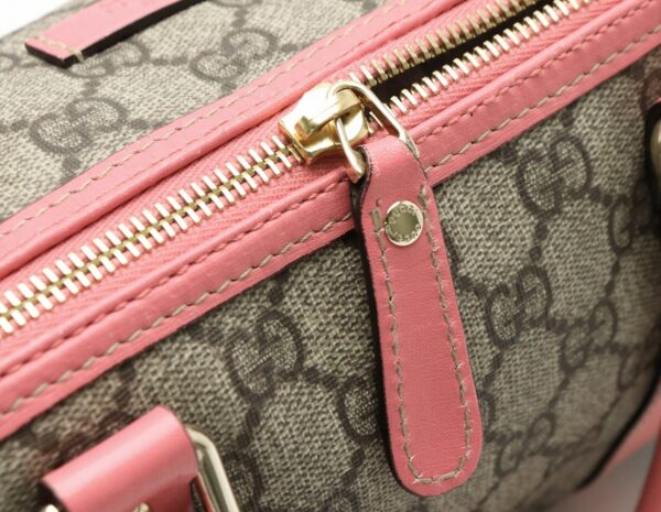 31821973 5 Gucci GG Plus GG Supreme Leather Bag Pink