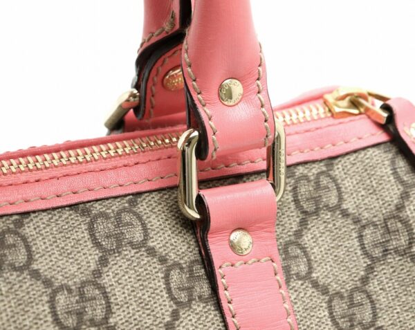 31821973 6 Gucci GG Plus GG Supreme Leather Bag Pink