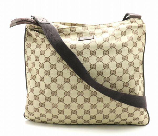 31830751 Gucci GG Leather Shoulder Bag Khaki