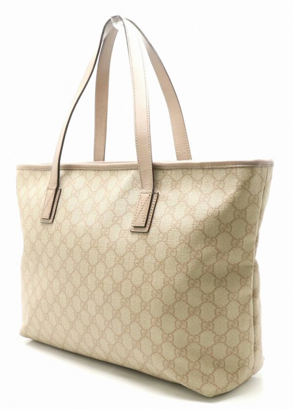 31830920 1 Gucci GG Supreme GG Plus Leather Tote Bag Beige