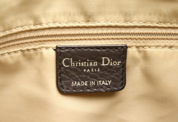 31831185 8 Christian Dior Trotter Logo Shoulder Bag Leather Beige Brown